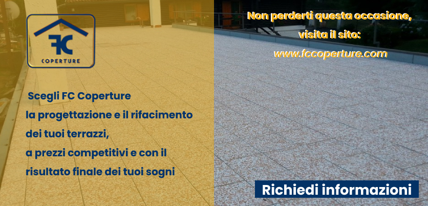 Fc Coperture: richiedi informazioni per rifacimento progettazione terrazzi a Crescentino